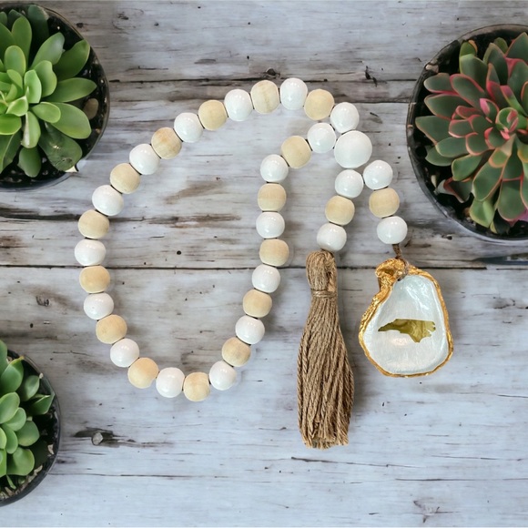 North Carolina oyster shell blessing beads - Picture 3 of 3